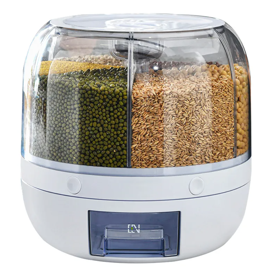 Food-Grade Plastic Kitchen Storage Container for Grains and Rice