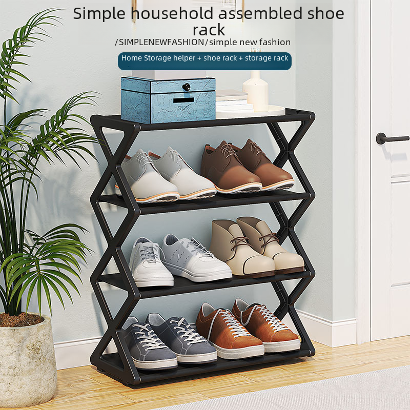 X-Type Shoe Rack - Easy Assembly Multi-Function Storage