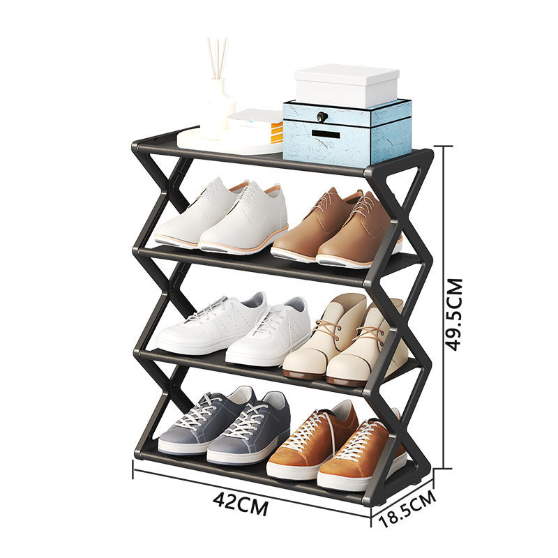 X-Type Shoe Rack - Easy Assembly Multi-Function Storage
