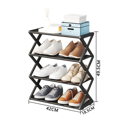 X-Type Shoe Rack - Easy Assembly Multi-Function Storage
