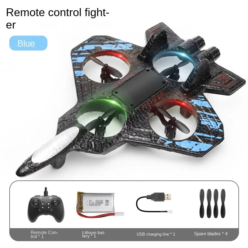 New Remote Control Aircraft Fighter Model Glider Plastic Drone Children's Little Boy Toy Follow Me Electric 80m
