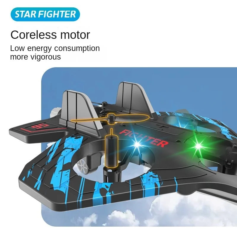 New Remote Control Aircraft Fighter Model Glider Plastic Drone Children's Little Boy Toy Follow Me Electric 80m