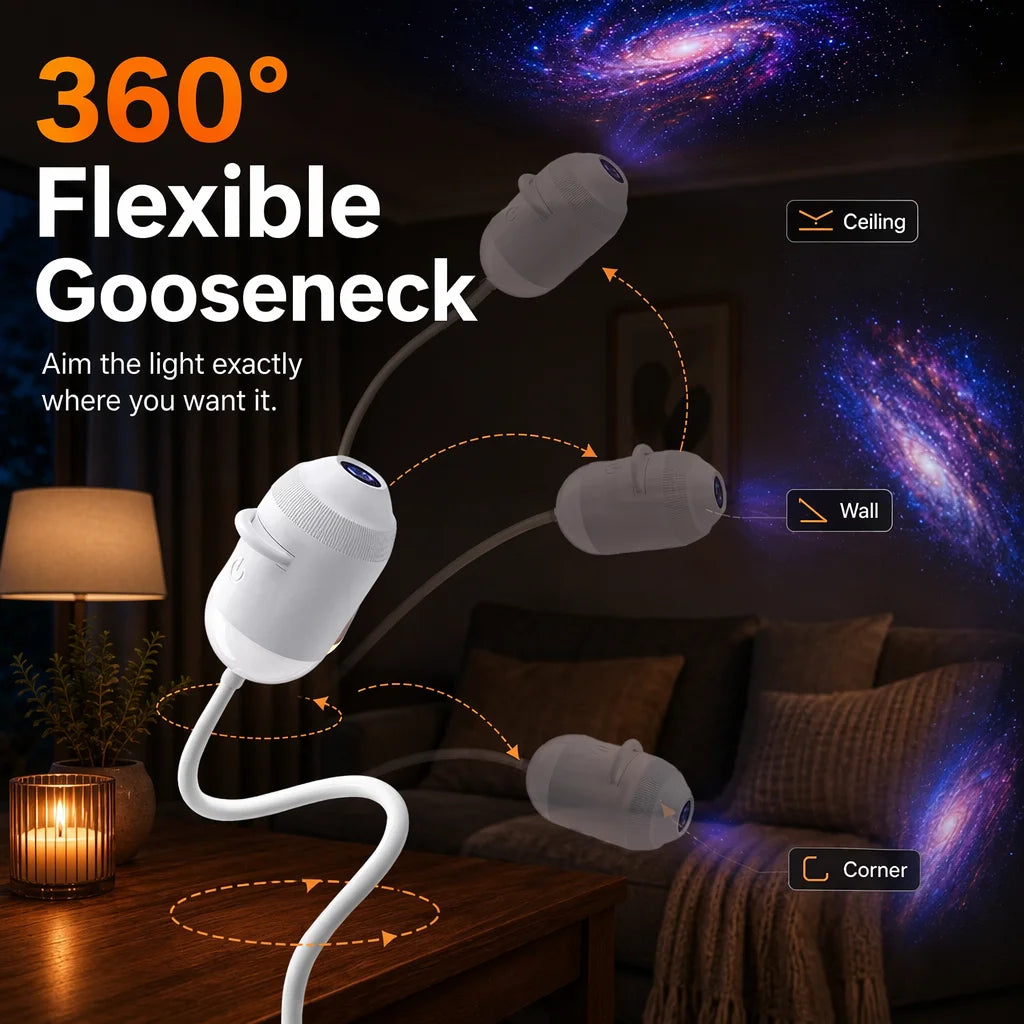2026 USB Powered LED Night Light Projector  Galaxy Star Nebula Aurora Sky Dynamic Rotating Led Projector Light for Kids Bedroom
