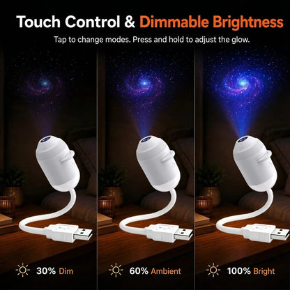 2026 USB Powered LED Night Light Projector  Galaxy Star Nebula Aurora Sky Dynamic Rotating Led Projector Light for Kids Bedroom