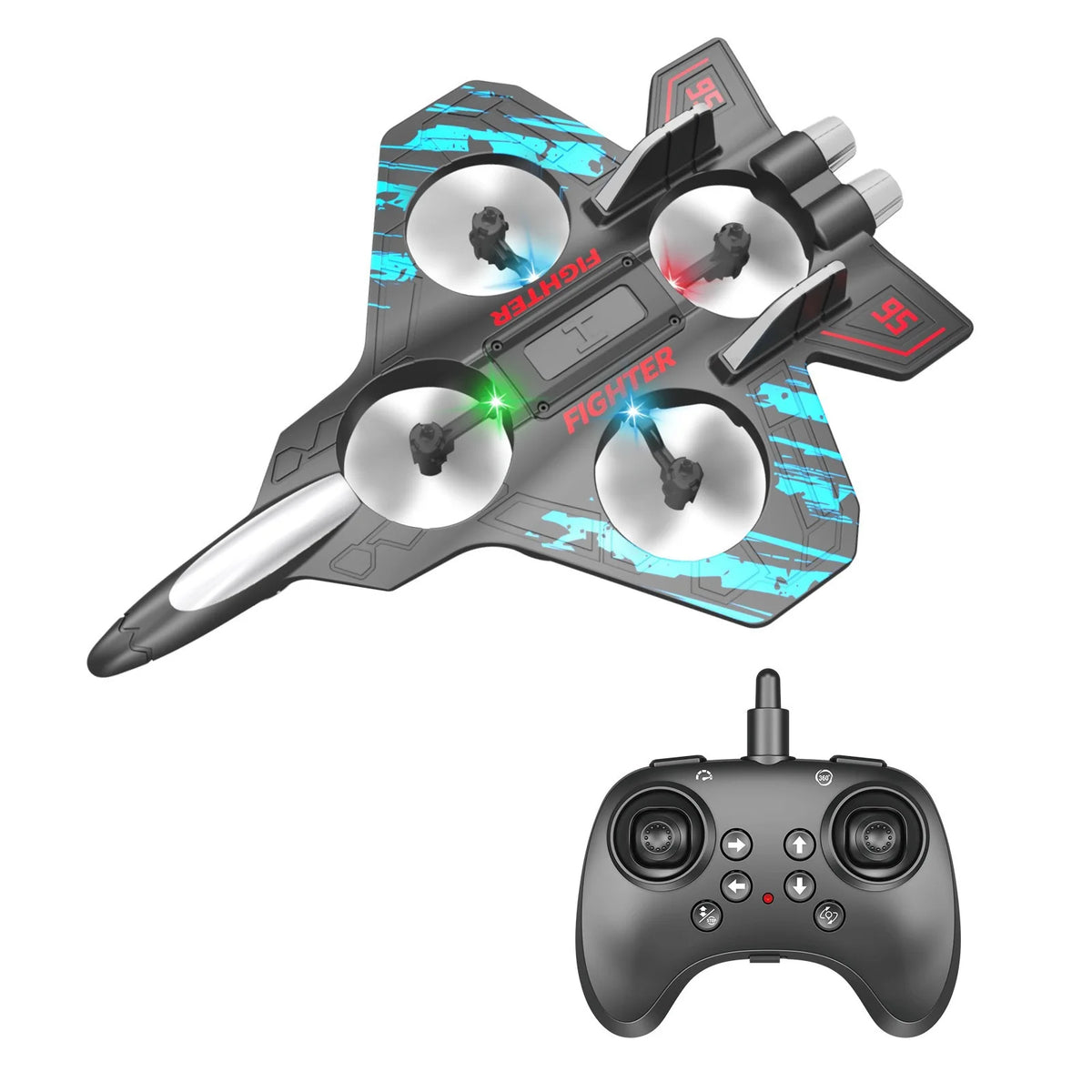 New Remote Control Aircraft Fighter Model Glider Plastic Drone Children's Little Boy Toy Follow Me Electric 80m