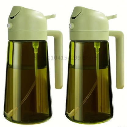 2-in-1 Oil Sprayer Dispenser Olive Oil Dispenser Oil Spray Bottle Plastic Spray Bottle for Cooking Air Fryer BBQ Baking Salad