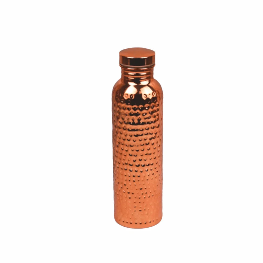 800ML Electroplated Copper Water Bottle 304 Stainless Steel Portable Insulated Water Bottle Anti-Slip Grip Leakproof