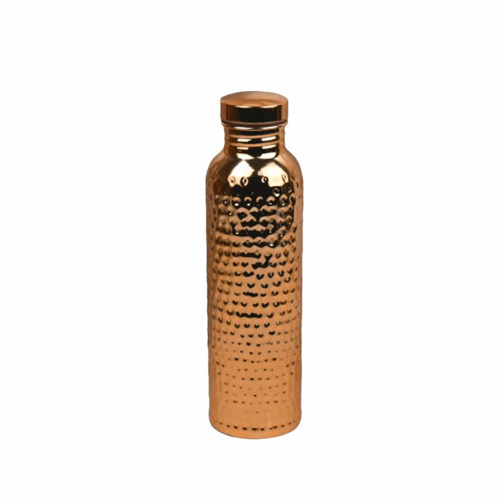 800ML Electroplated Copper Water Bottle 304 Stainless Steel Portable Insulated Water Bottle Anti-Slip Grip Leakproof
