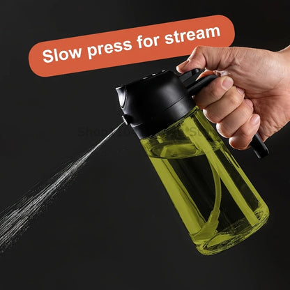 2-in-1 Oil Sprayer Dispenser Olive Oil Dispenser Oil Spray Bottle Plastic Spray Bottle for Cooking Air Fryer BBQ Baking Salad
