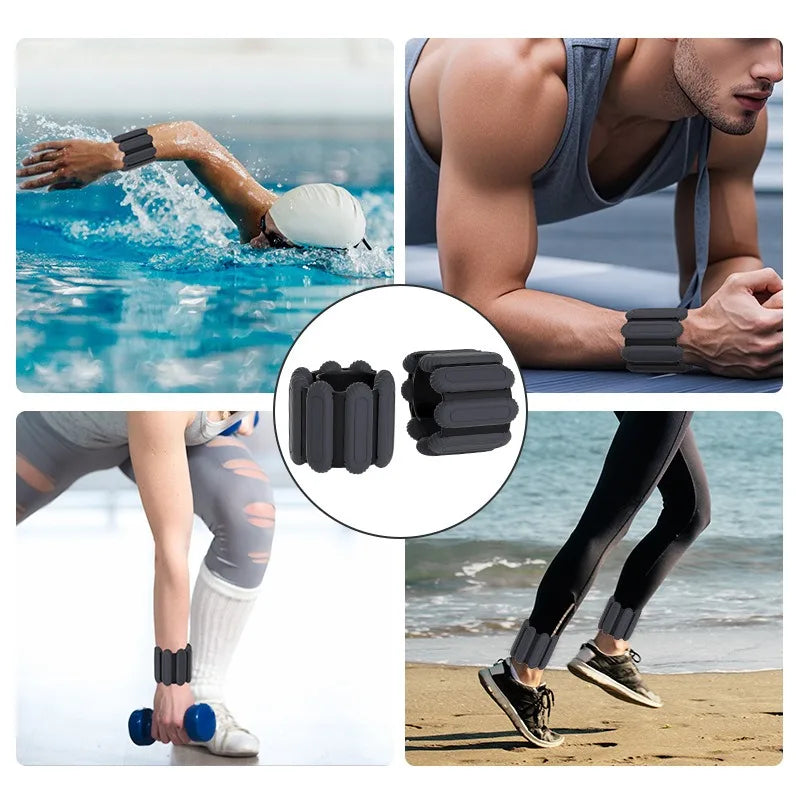 Weighted Bracelet Wearable Wrist Ankle Weights for Yoga Running Cardio Gym Workout Adjustable Arm Leg Bracelet Weights