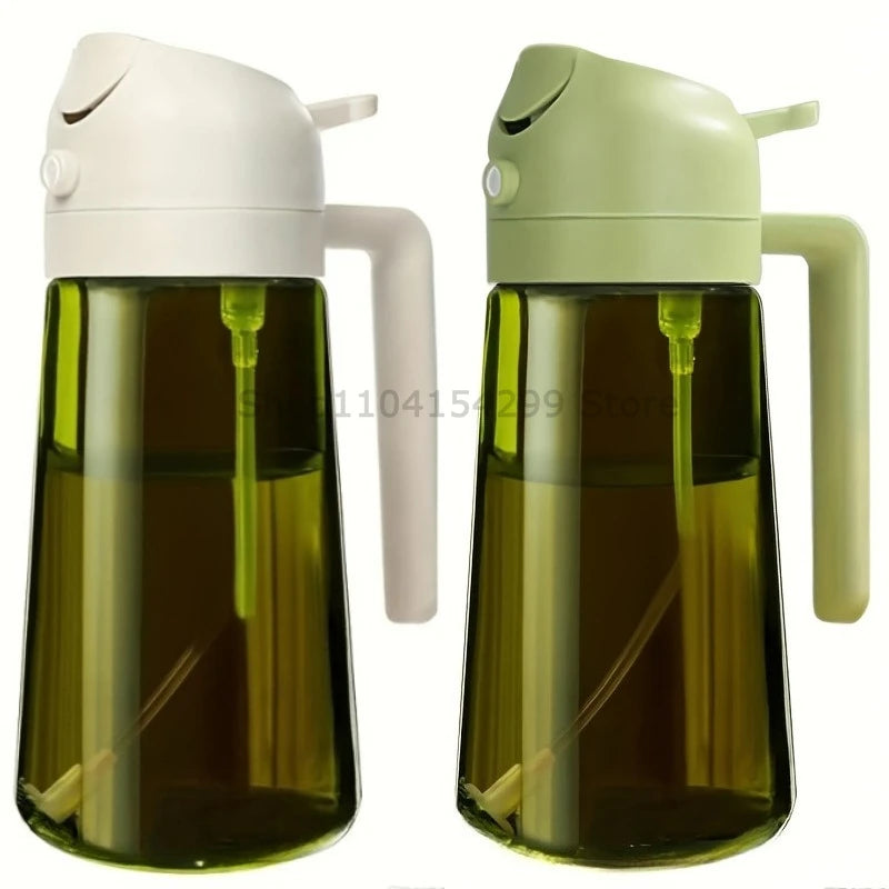 2-in-1 Oil Sprayer Dispenser Olive Oil Dispenser Oil Spray Bottle Plastic Spray Bottle for Cooking Air Fryer BBQ Baking Salad
