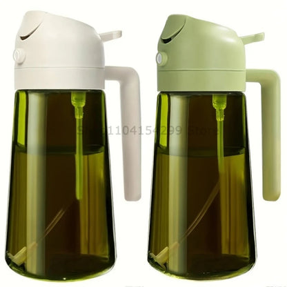 2-in-1 Oil Sprayer Dispenser Olive Oil Dispenser Oil Spray Bottle Plastic Spray Bottle for Cooking Air Fryer BBQ Baking Salad