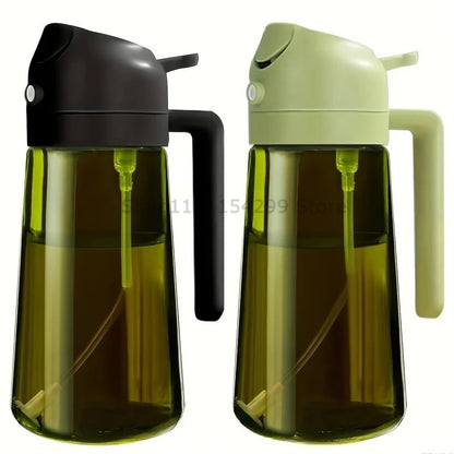 2-in-1 Oil Sprayer Dispenser Olive Oil Dispenser Oil Spray Bottle Plastic Spray Bottle for Cooking Air Fryer BBQ Baking Salad