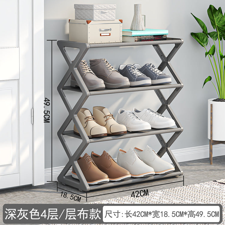 X-Type Shoe Rack - Easy Assembly Multi-Function Storage