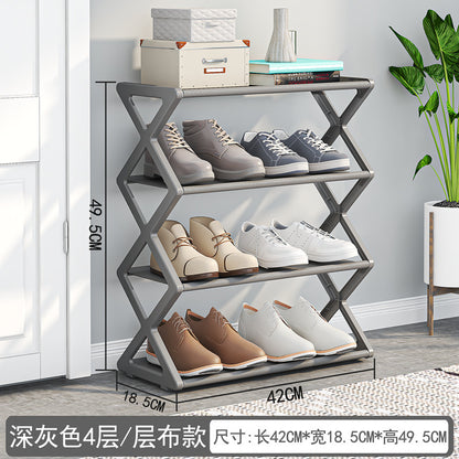 X-Type Shoe Rack - Easy Assembly Multi-Function Storage
