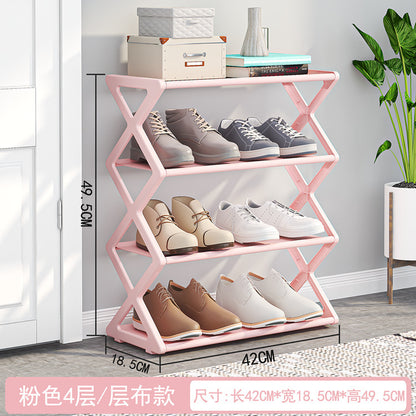 X-Type Shoe Rack - Easy Assembly Multi-Function Storage