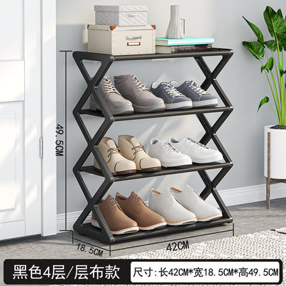 X-Type Shoe Rack - Easy Assembly Multi-Function Storage