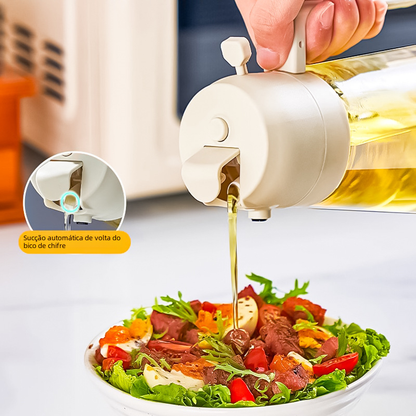 2-in-1 Glass Oil Sprayer and Condiment Bottle