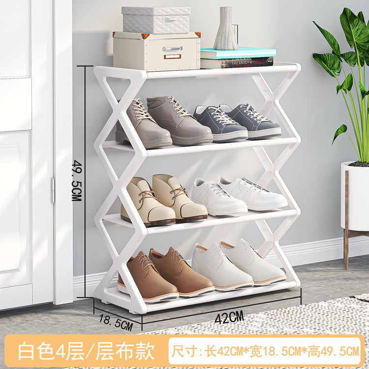 X-Type Shoe Rack - Easy Assembly Multi-Function Storage